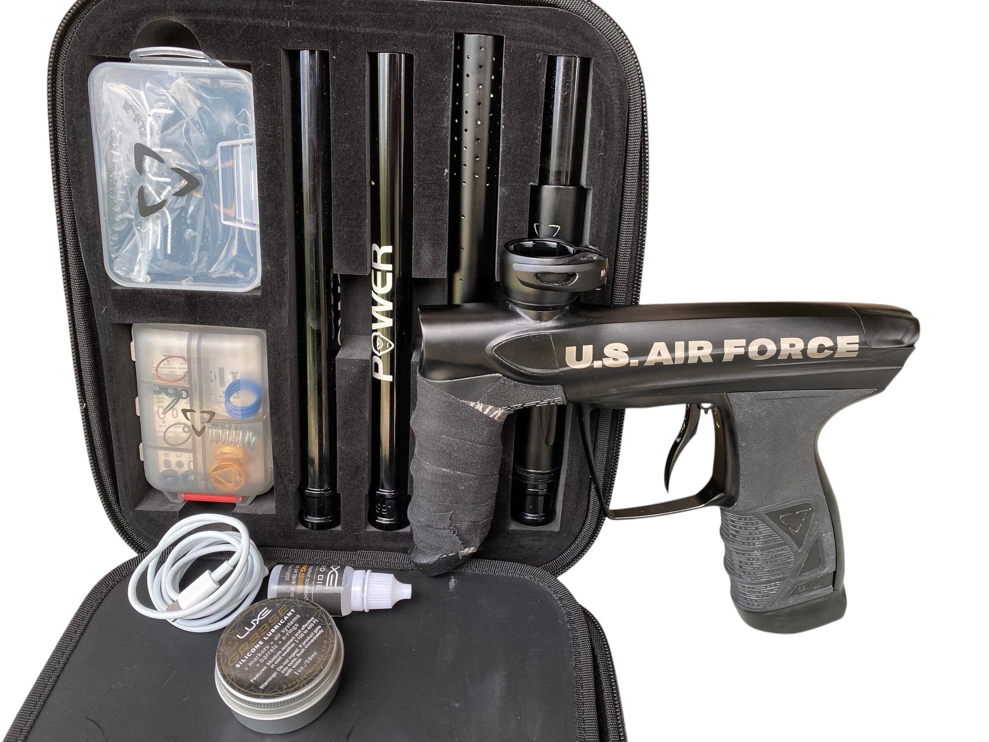 Used DLX Luxe Aire "US AIR FORCE" Paintball Gun Paintball Gun from CPXBrosPaintball Buy/Sell/Trade Paintball Markers, New Paintball Guns, Paintball Hoppers, Paintball Masks, and Hormesis Headbands