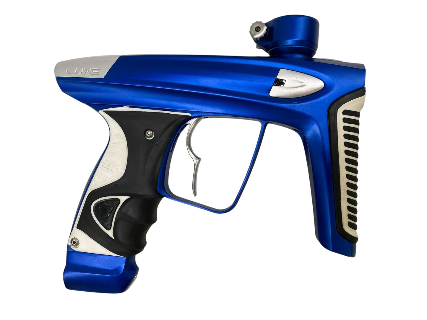 Used DLX Luxe ICE Blue/Silver Paintball Gun Paintball Gun from CPXBrosPaintball Buy/Sell/Trade Paintball Markers, New Paintball Guns, Paintball Hoppers, Paintball Masks, and Hormesis Headbands