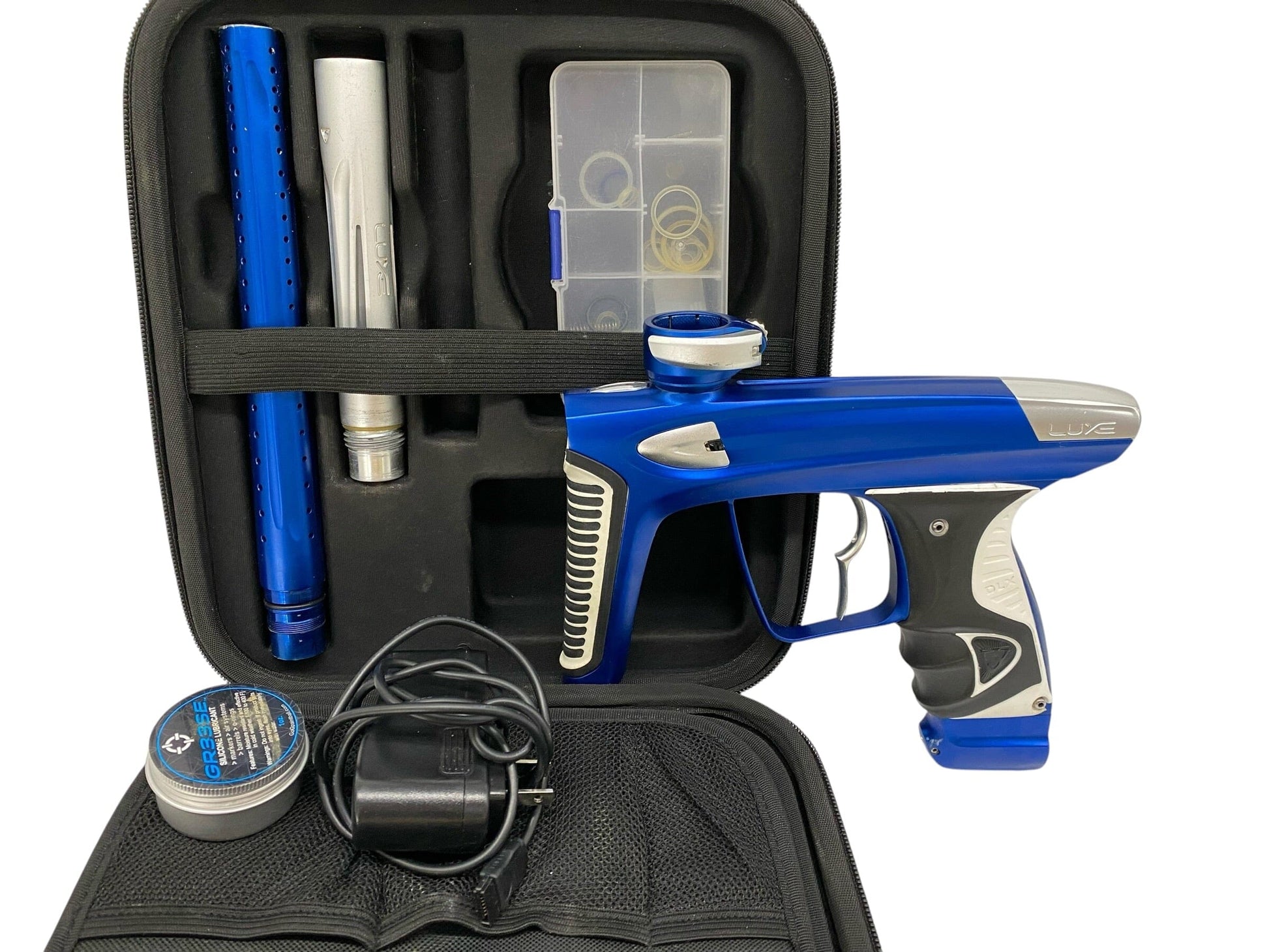 Used DLX Luxe ICE Blue/Silver Paintball Gun Paintball Gun from CPXBrosPaintball Buy/Sell/Trade Paintball Markers, New Paintball Guns, Paintball Hoppers, Paintball Masks, and Hormesis Headbands