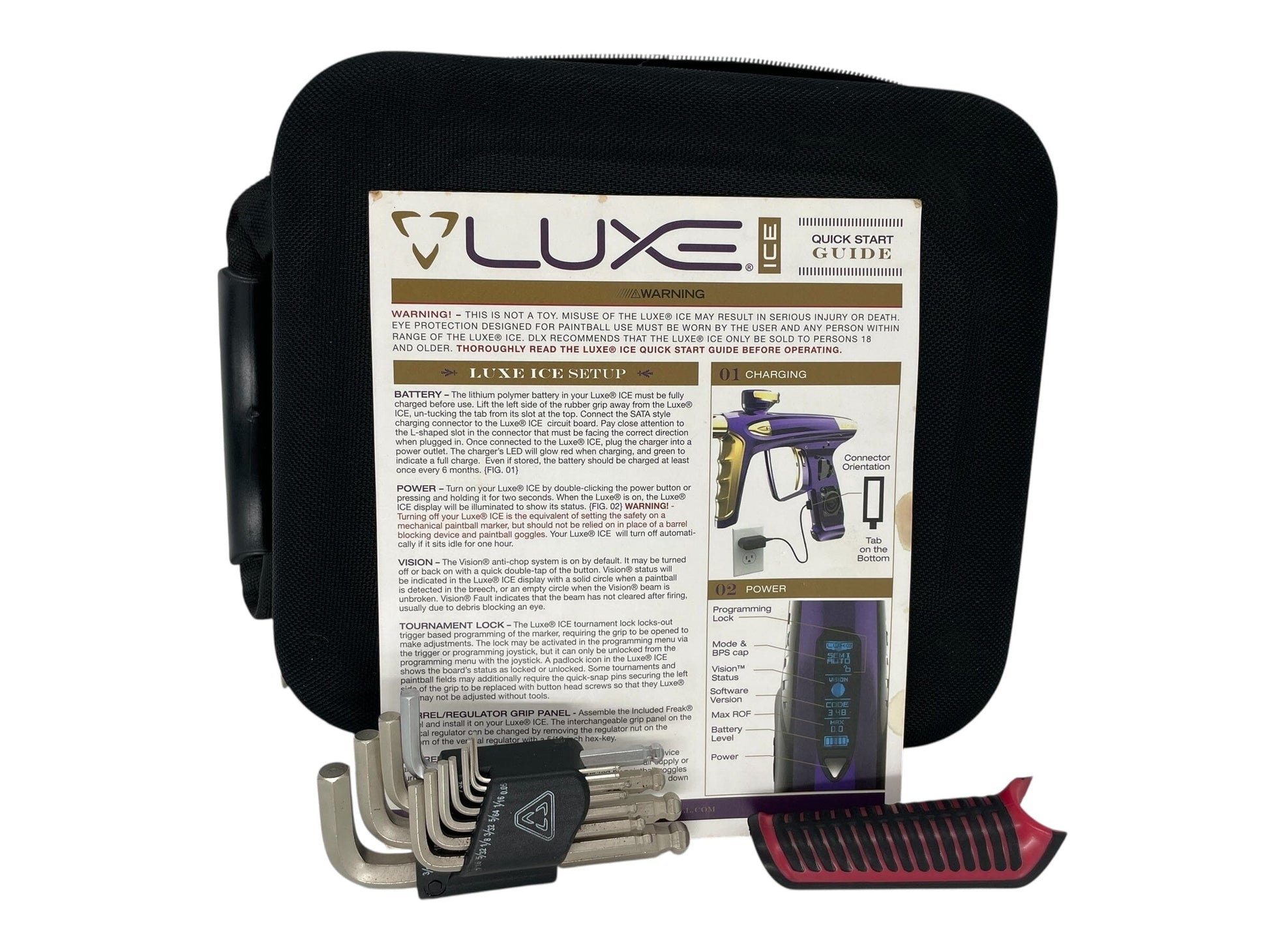 Used Dlx Luxe Ice Paintball Gun Black/Red Paintball Gun from CPXBrosPaintball Buy/Sell/Trade Paintball Markers, New Paintball Guns, Paintball Hoppers, Paintball Masks, and Hormesis Headbands