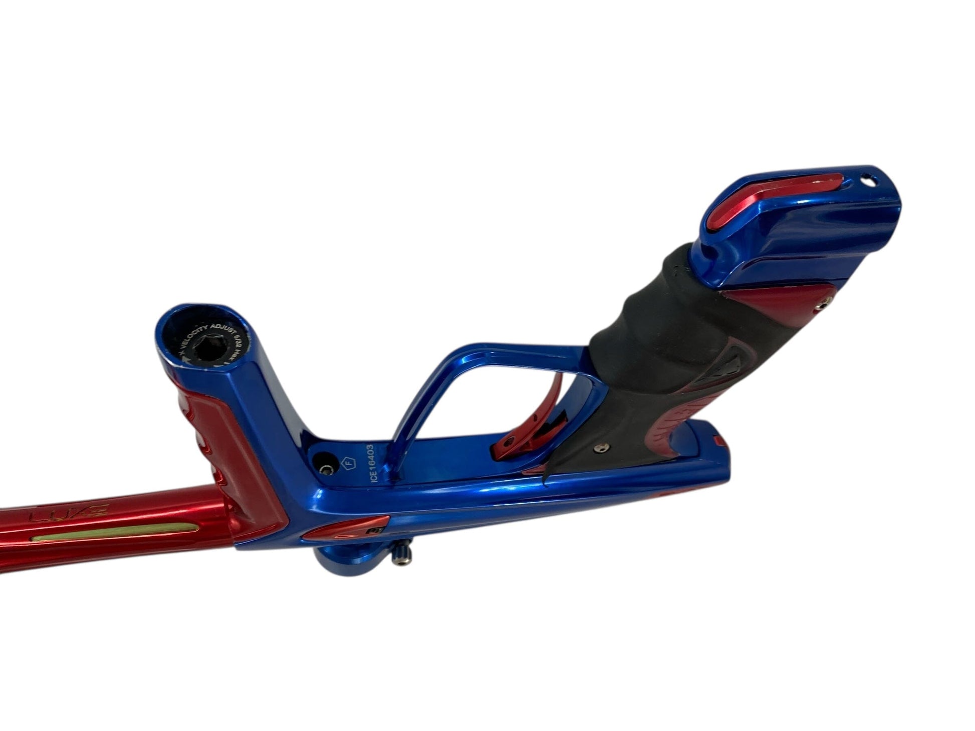 Used Dlx Luxe Ice Paintball Gun Blue/Red Paintball Gun from CPXBrosPaintball Buy/Sell/Trade Paintball Markers, New Paintball Guns, Paintball Hoppers, Paintball Masks, and Hormesis Headbands