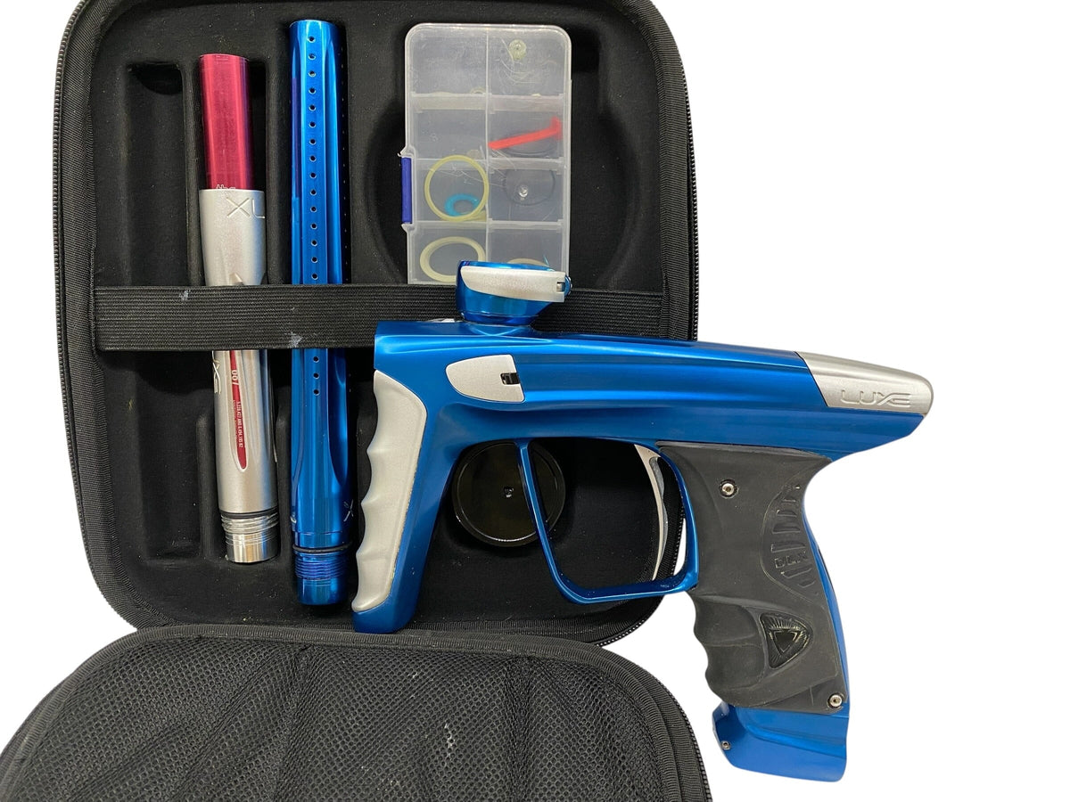 Used Dlx Luxe Ice Paintball Gun Blue/Silver Paintball Gun from CPXBrosPaintball Buy/Sell/Trade Paintball Markers, New Paintball Guns, Paintball Hoppers, Paintball Masks, and Hormesis Headbands