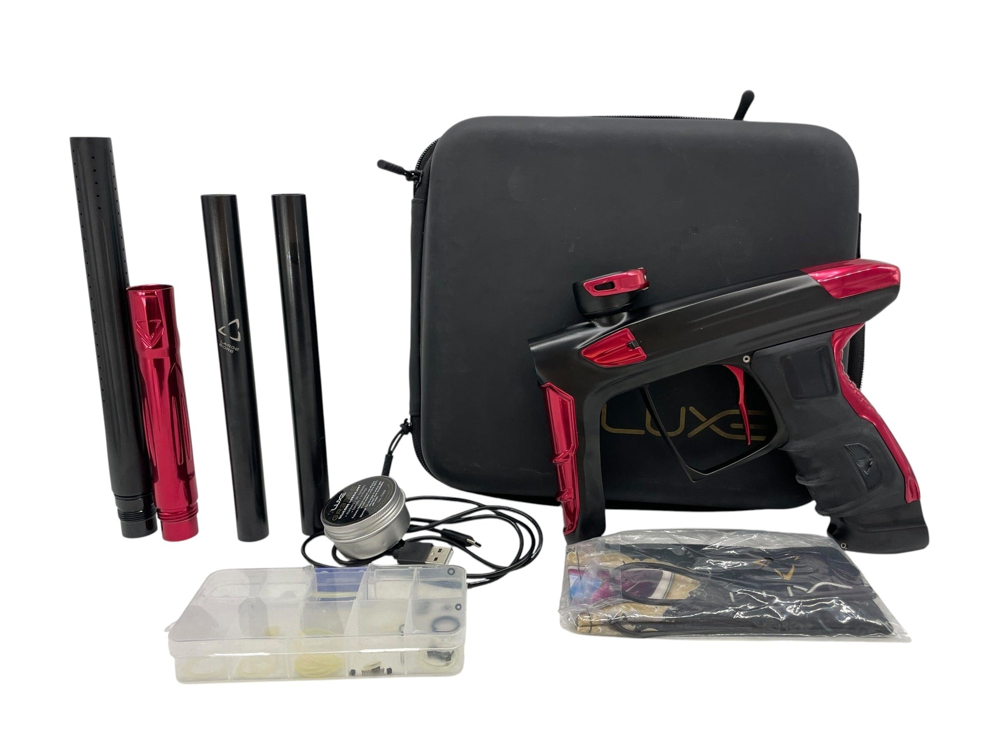 Used DLX Luxe Idol Black/Red Paintball Gun Paintball Gun from CPXBrosPaintball Buy/Sell/Trade Paintball Markers, New Paintball Guns, Paintball Hoppers, Paintball Masks, and Hormesis Headbands