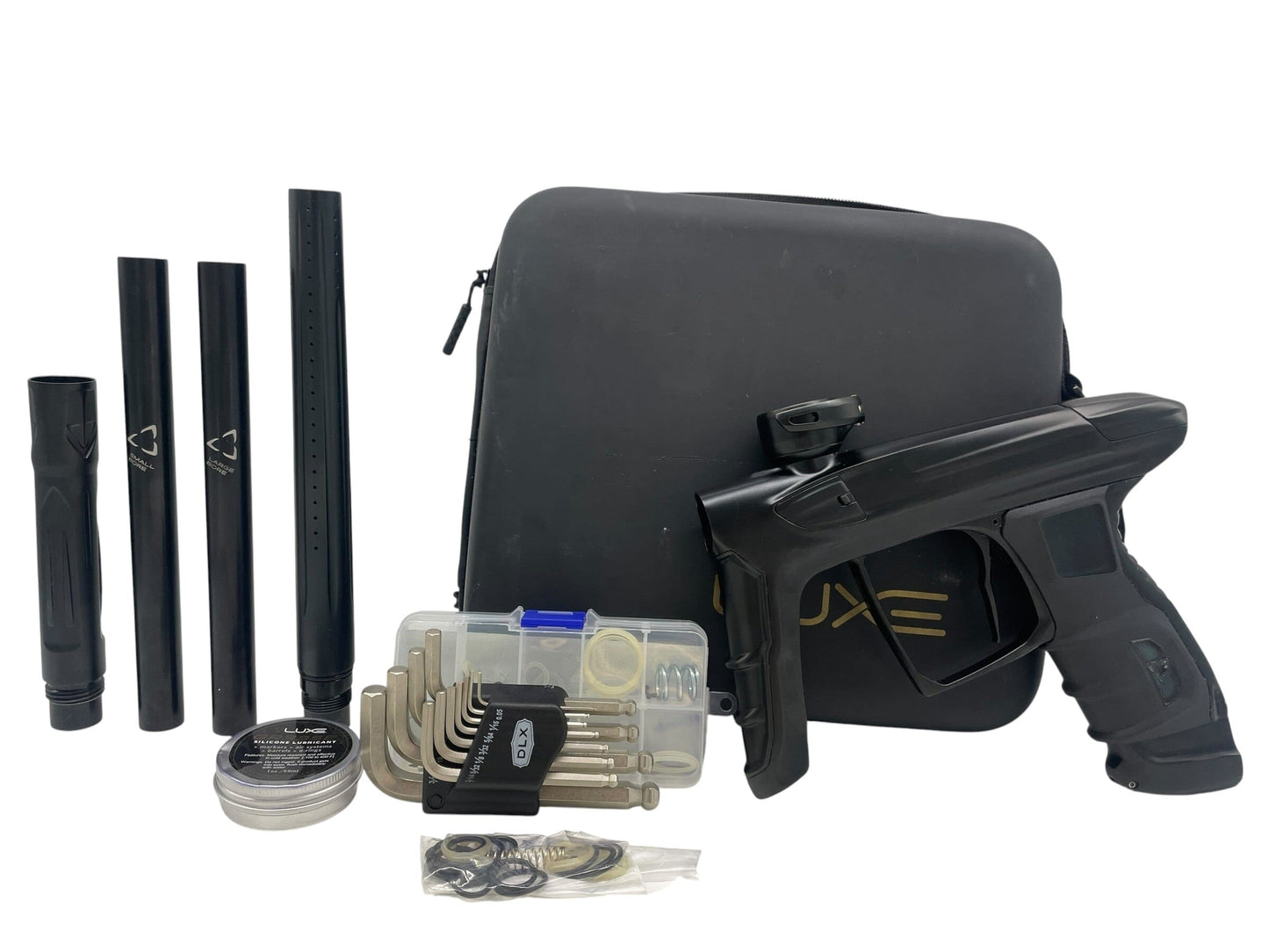 Used DLX Luxe Idol Dust Black Paintball Gun Paintball Gun from CPXBrosPaintball Buy/Sell/Trade Paintball Markers, New Paintball Guns, Paintball Hoppers, Paintball Masks, and Hormesis Headbands