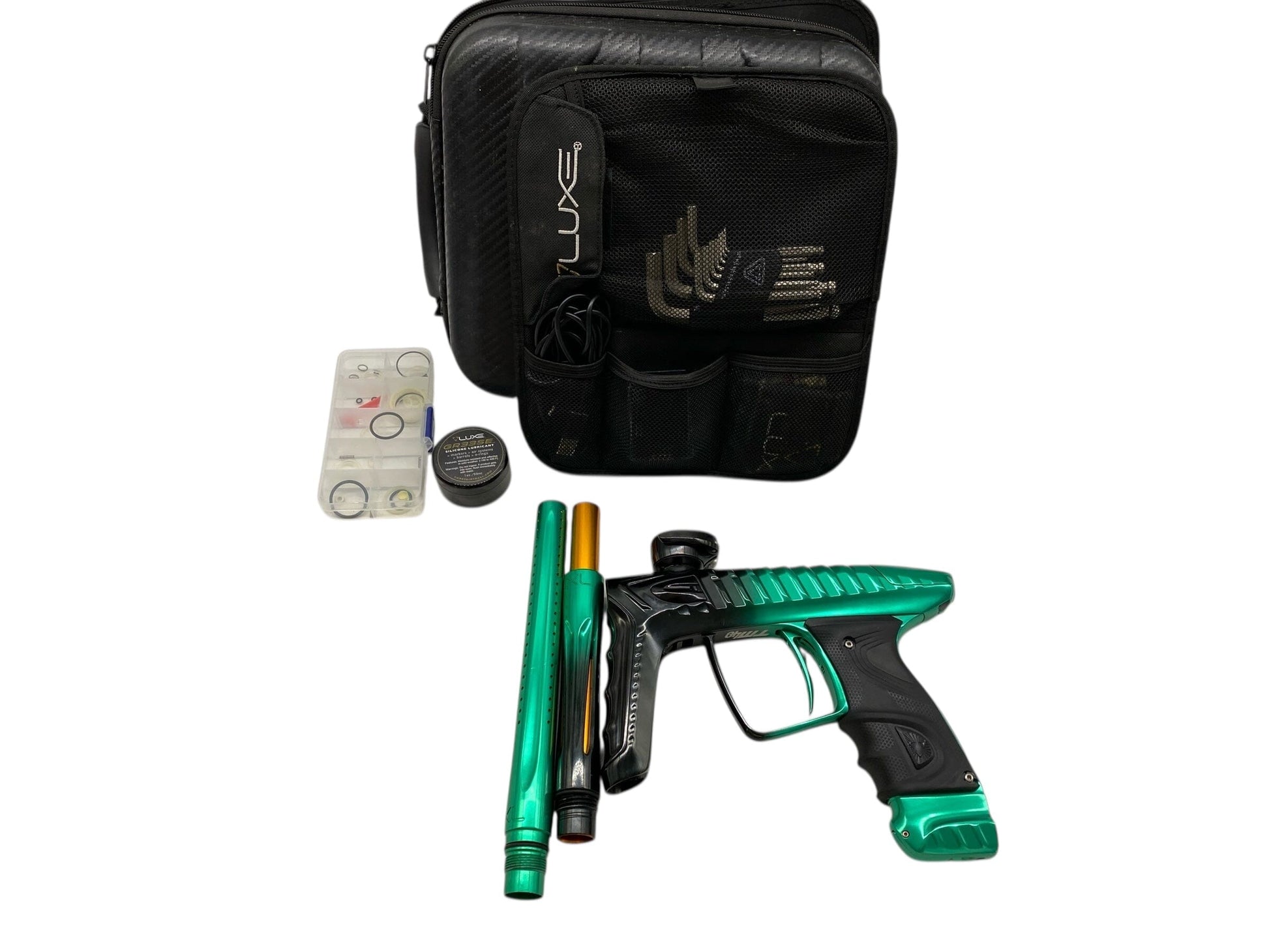 Used Dlx Luxe Project Tm40 Paintball Gun Green/Black Fade Paintball Gun from CPXBrosPaintball Buy/Sell/Trade Paintball Markers, New Paintball Guns, Paintball Hoppers, Paintball Masks, and Hormesis Headbands