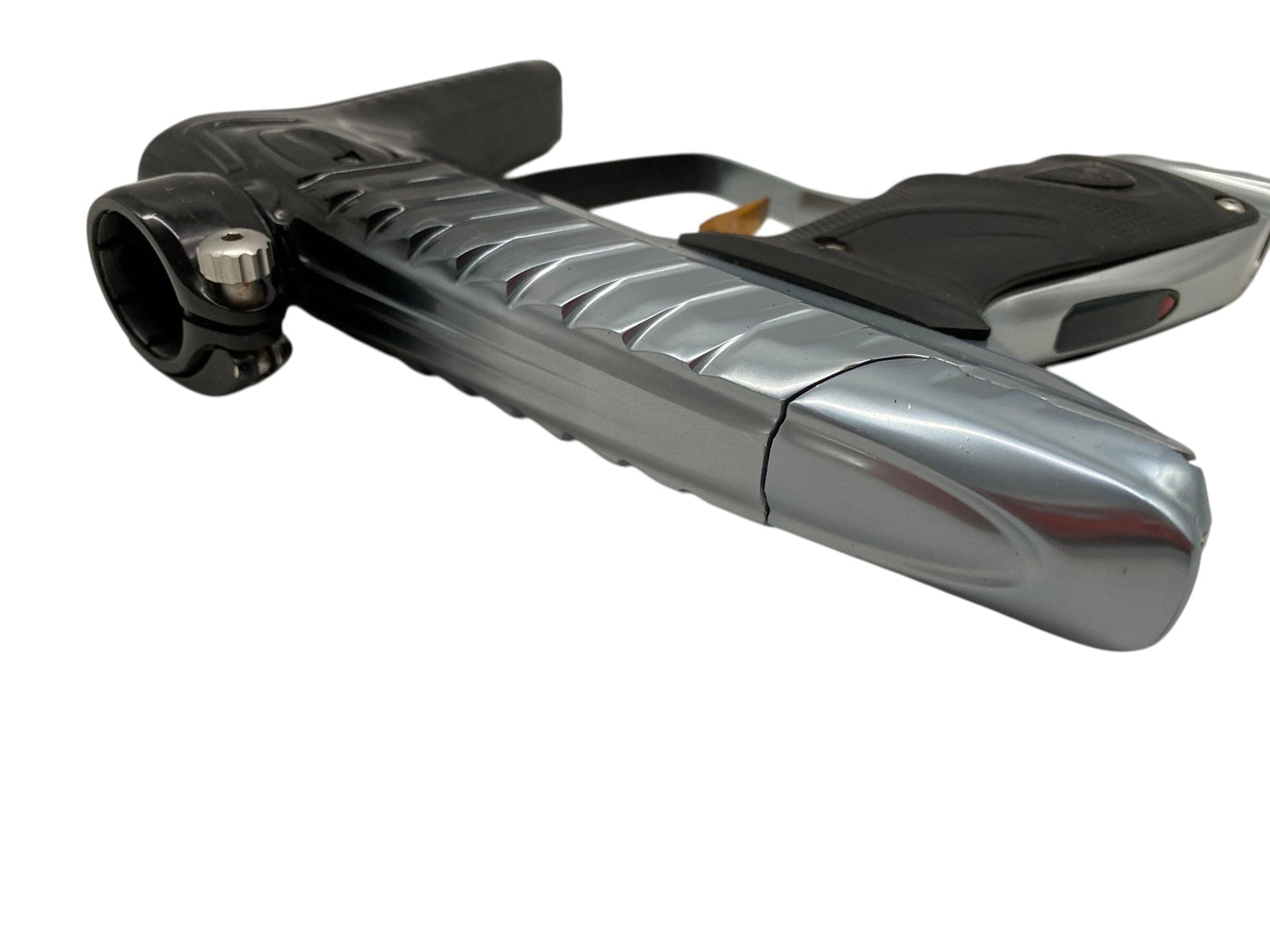 Used Dlx Luxe Project Tm40 Paintball Gun with Mech Frame Black/Silver Fade With F16 Bolt Paintball Gun from CPXBrosPaintball Buy/Sell/Trade Paintball Markers, New Paintball Guns, Paintball Hoppers, Paintball Masks, and Hormesis Headbands