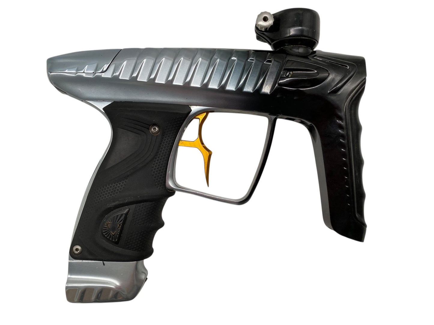 Used Dlx Luxe Project Tm40 Paintball Gun with Mech Frame Black/Silver Fade With F16 Bolt Paintball Gun from CPXBrosPaintball Buy/Sell/Trade Paintball Markers, New Paintball Guns, Paintball Hoppers, Paintball Masks, and Hormesis Headbands