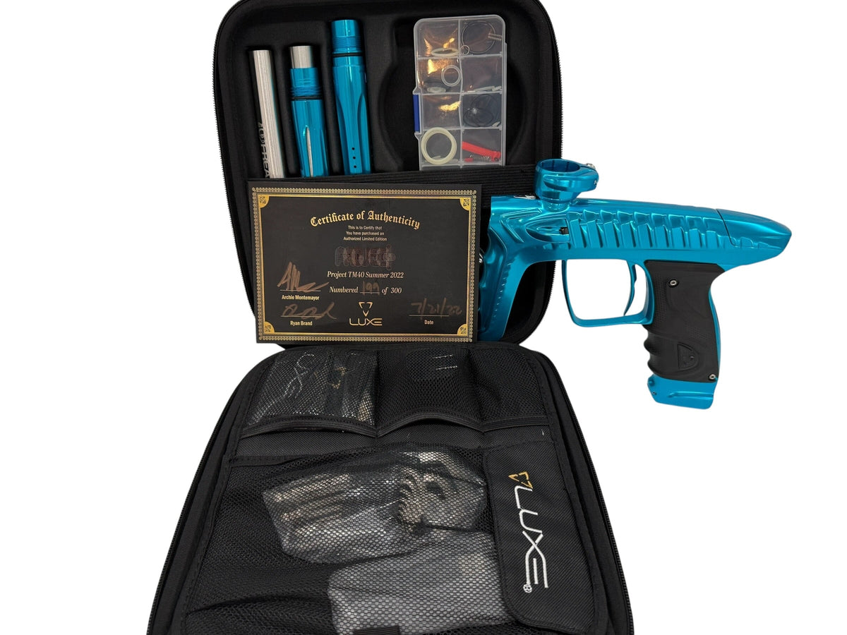 Used DLX Luxe Project TM40 Teal Paintball Gun Paintball Gun from CPXBrosPaintball Buy/Sell/Trade Paintball Markers, New Paintball Guns, Paintball Hoppers, Paintball Masks, and Hormesis Headbands