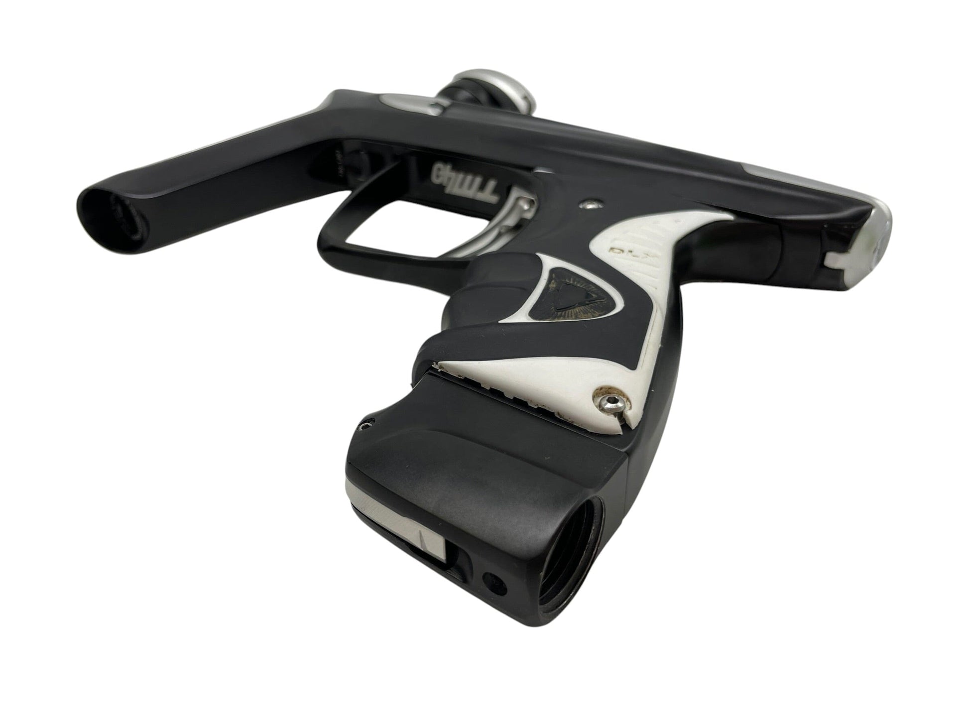 Used DLX Luxe TM40 Black/Silver Paintball Gun W/ ADRENALINE BERNOULLI BOLT Paintball Gun from CPXBrosPaintball Buy/Sell/Trade Paintball Markers, New Paintball Guns, Paintball Hoppers, Paintball Masks, and Hormesis Headbands