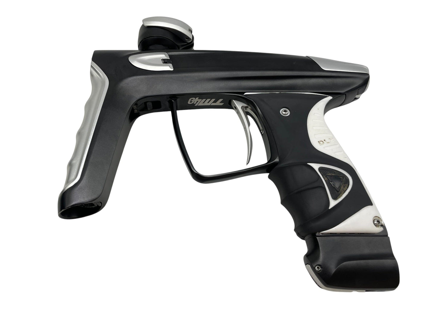 Used DLX Luxe TM40 Black/Silver Paintball Gun W/ ADRENALINE BERNOULLI BOLT Paintball Gun from CPXBrosPaintball Buy/Sell/Trade Paintball Markers, New Paintball Guns, Paintball Hoppers, Paintball Masks, and Hormesis Headbands
