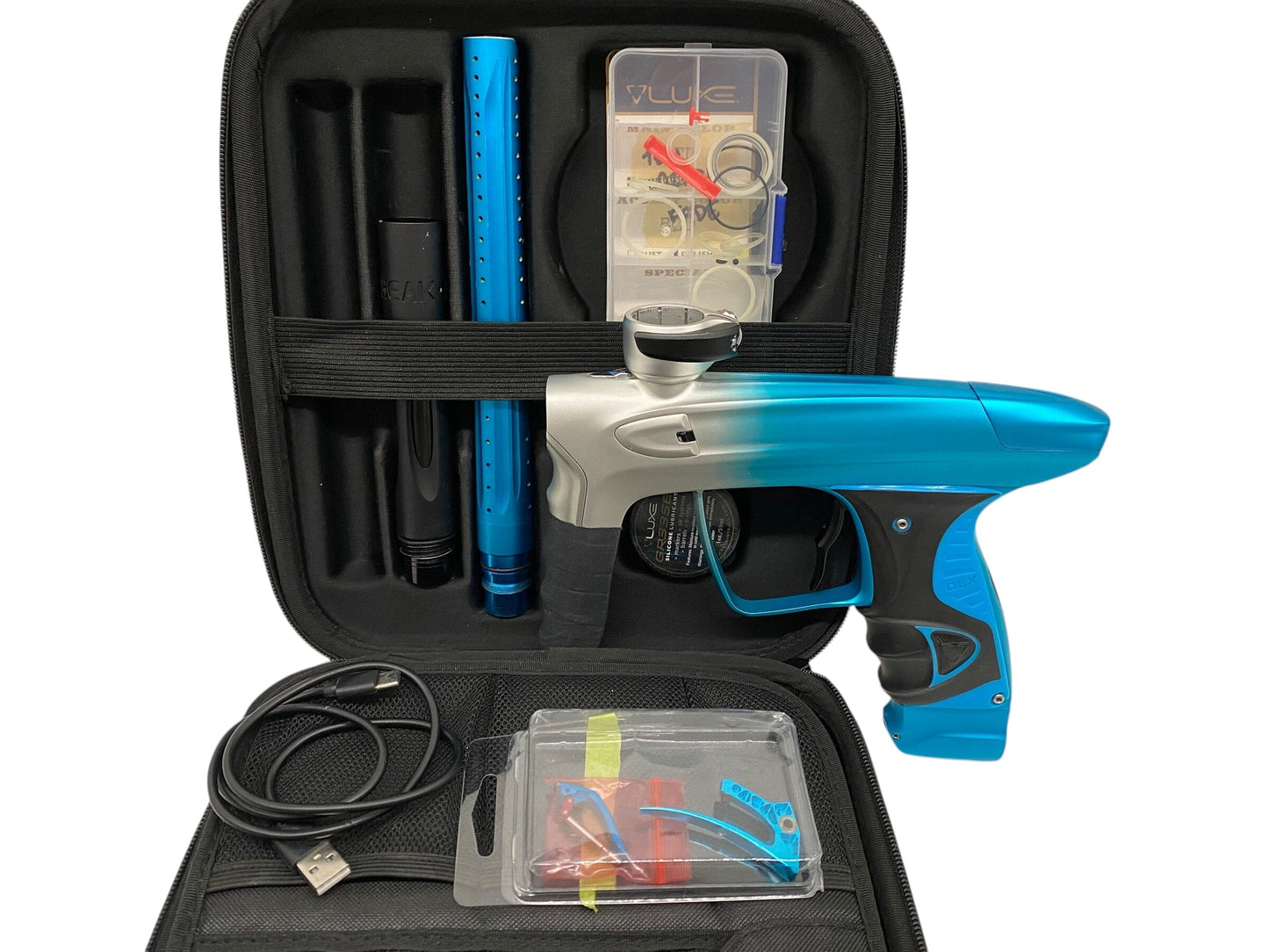 Used DLX Luxe TM40 Blue Fade Paintball Gun Paintball Gun from CPXBrosPaintball Buy/Sell/Trade Paintball Markers, New Paintball Guns, Paintball Hoppers, Paintball Masks, and Hormesis Headbands