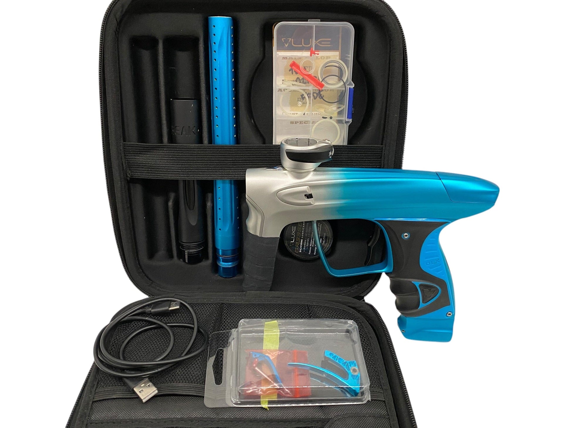 Used DLX Luxe TM40 Blue Fade Paintball Gun Paintball Gun from CPXBrosPaintball Buy/Sell/Trade Paintball Markers, New Paintball Guns, Paintball Hoppers, Paintball Masks, and Hormesis Headbands