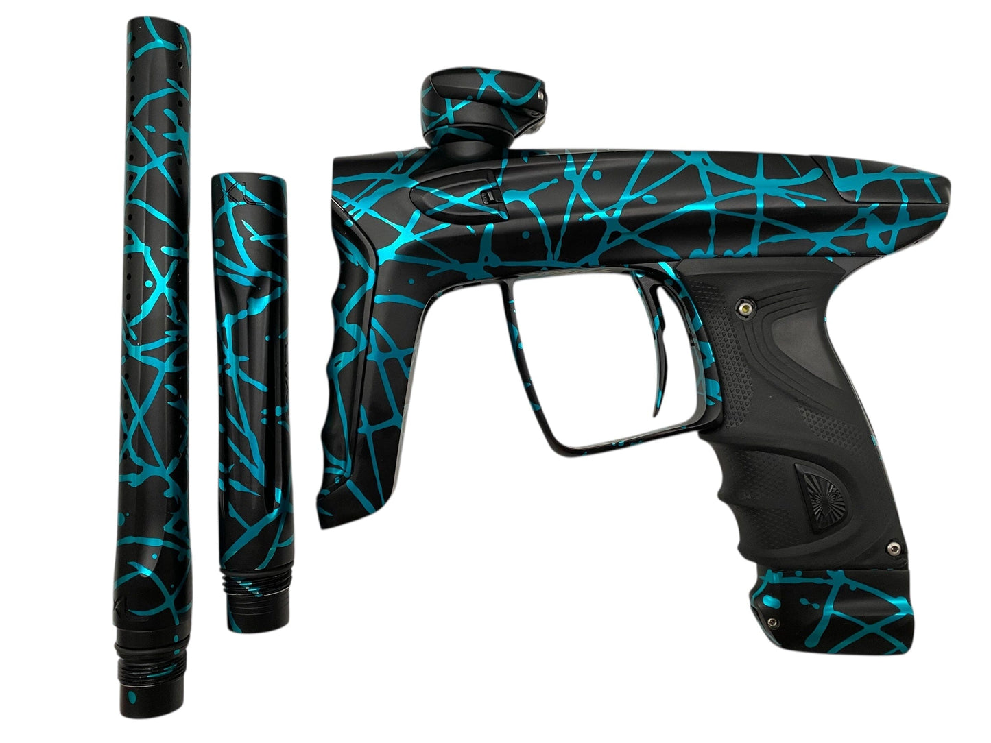 Used Dlx Luxe Tm40 Paintball Gun Black Teal Splash Paintball Gun from CPXBrosPaintball Buy/Sell/Trade Paintball Markers, New Paintball Guns, Paintball Hoppers, Paintball Masks, and Hormesis Headbands