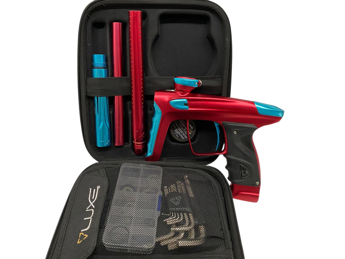 Used DLX Luxe TM40 Red/Blue Paintball Gun Paintball Gun from CPXBrosPaintball Buy/Sell/Trade Paintball Markers, New Paintball Guns, Paintball Hoppers, Paintball Masks, and Hormesis Headbands