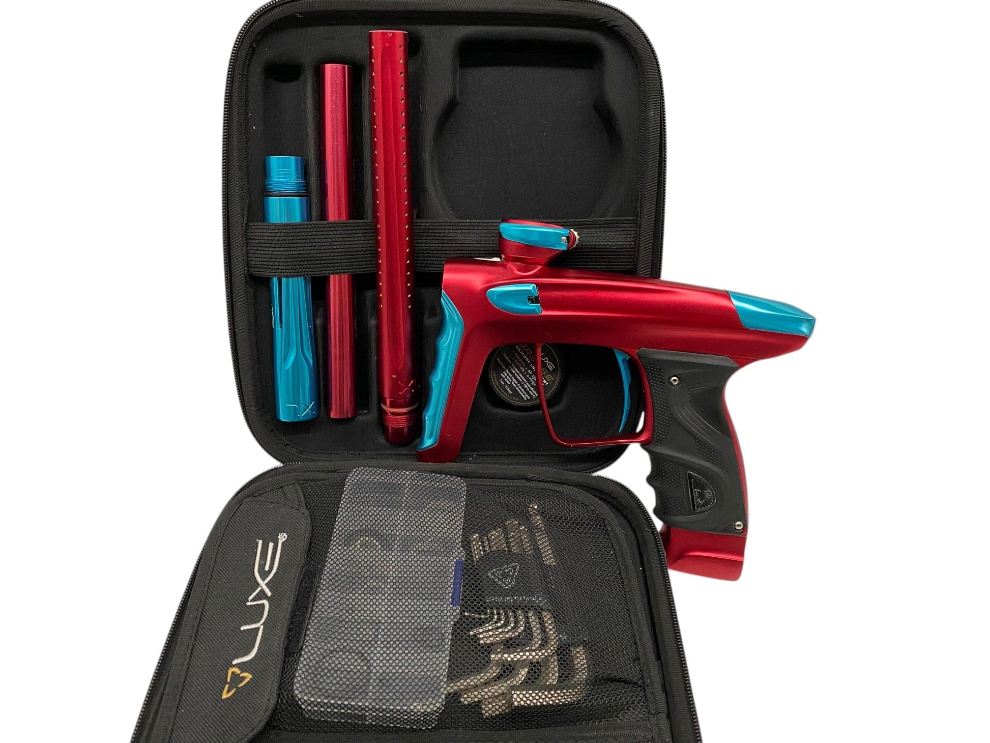 Used DLX Luxe TM40 Red/Blue Paintball Gun Paintball Gun from CPXBrosPaintball Buy/Sell/Trade Paintball Markers, New Paintball Guns, Paintball Hoppers, Paintball Masks, and Hormesis Headbands