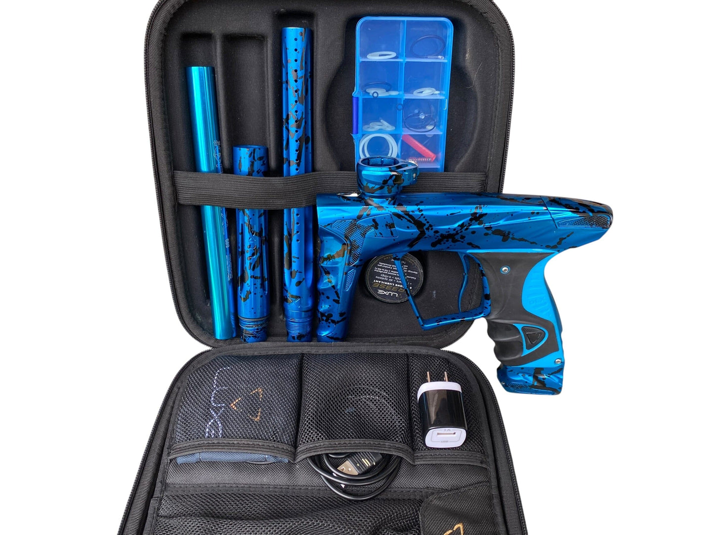 Used DLX LUXE X HK ARMY A51 BLUE SPLASH PAINTBALL GUN Paintball Gun from CPXBrosPaintball Buy/Sell/Trade Paintball Markers, New Paintball Guns, Paintball Hoppers, Paintball Masks, and Hormesis Headbands