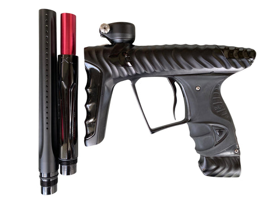 Used DLX LUXE X HK ARMY RIPPER DUST BLACK/GLOSS BLACK PAINTBALL GUN Paintball Gun from CPXBrosPaintball Buy/Sell/Trade Paintball Markers, New Paintball Guns, Paintball Hoppers, Paintball Masks, and Hormesis Headbands