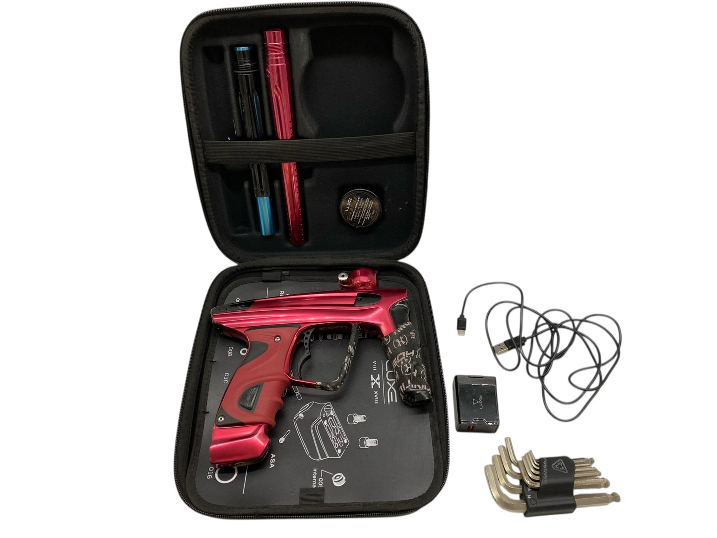 Used Dlx Luxe X Paintball Gun Red/Black Paintball Gun from CPXBrosPaintball Buy/Sell/Trade Paintball Markers, New Paintball Guns, Paintball Hoppers, Paintball Masks, and Hormesis Headbands