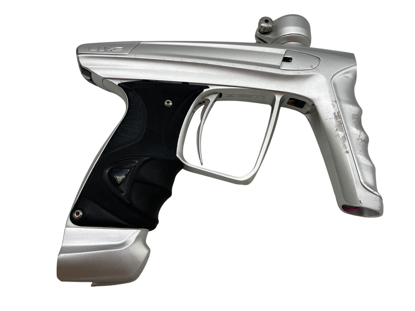 Used DLX Luxe X Silver/Silver Paintball Gun Paintball Gun from CPXBrosPaintball Buy/Sell/Trade Paintball Markers, New Paintball Guns, Paintball Hoppers, Paintball Masks, and Hormesis Headbands