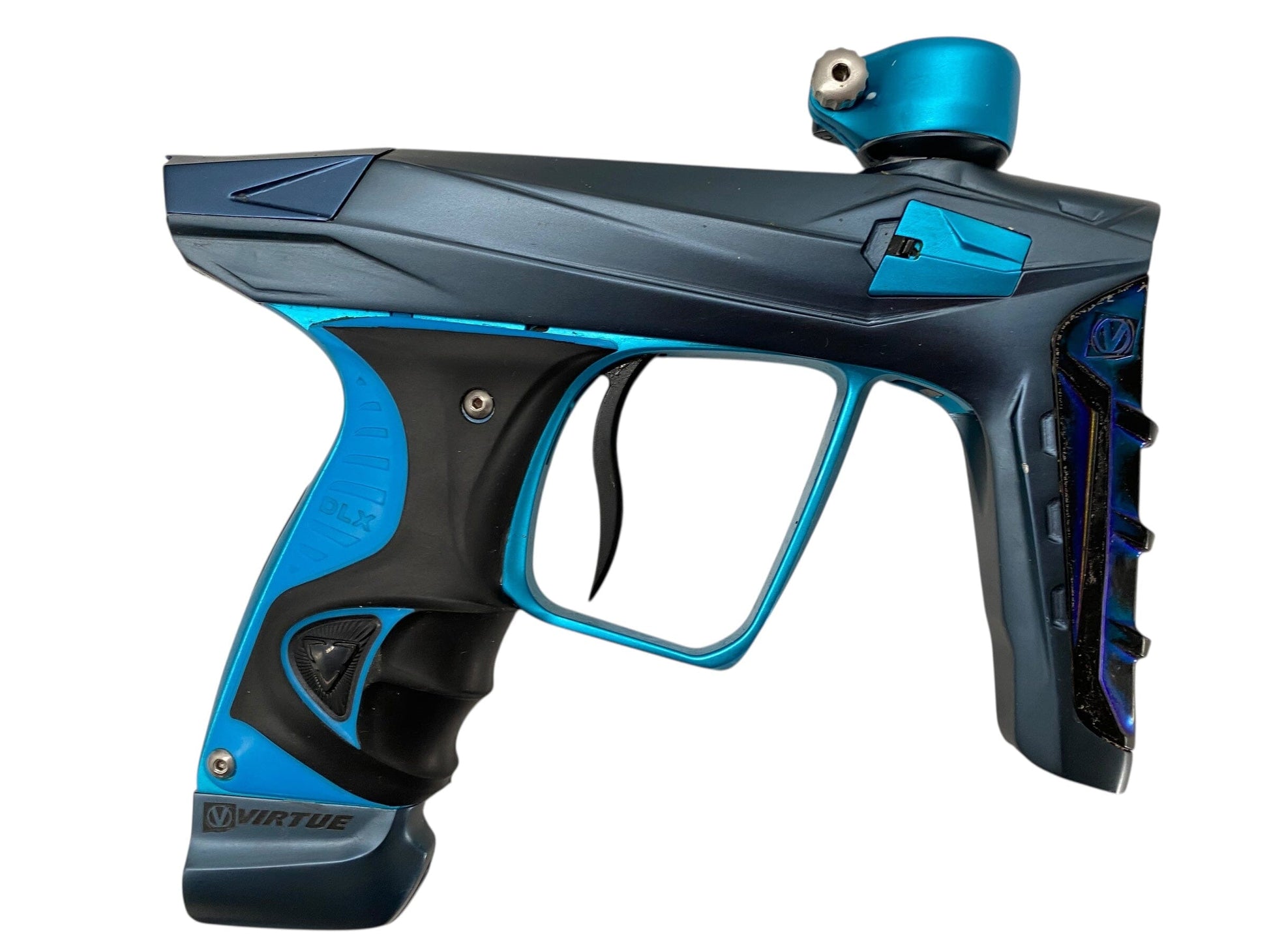 Used DLX Virtue Luxe Ace Paintball Gun Blue Paintball Gun from CPXBrosPaintball Buy/Sell/Trade Paintball Markers, New Paintball Guns, Paintball Hoppers, Paintball Masks, and Hormesis Headbands