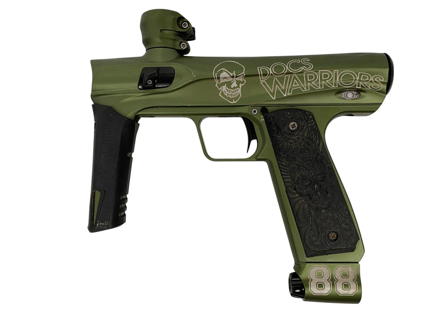 Used Doc’s Warriors Shocker CVO Mech Paintball Gun Paintball Gun from CPXBrosPaintball Buy/Sell/Trade Paintball Markers, New Paintball Guns, Paintball Hoppers, Paintball Masks, and Hormesis Headbands