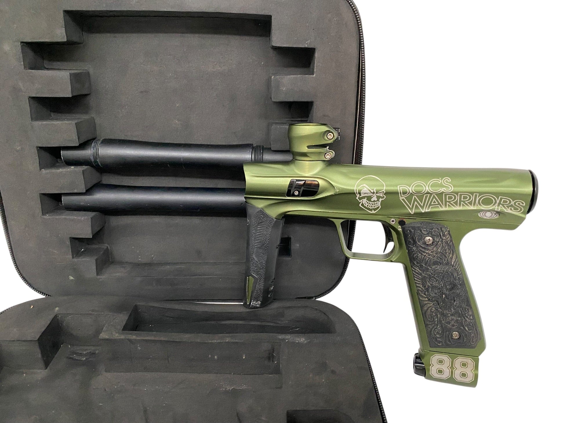 Used Doc’s Warriors Shocker CVO Mech Paintball Gun Paintball Gun from CPXBrosPaintball Buy/Sell/Trade Paintball Markers, New Paintball Guns, Paintball Hoppers, Paintball Masks, and Hormesis Headbands