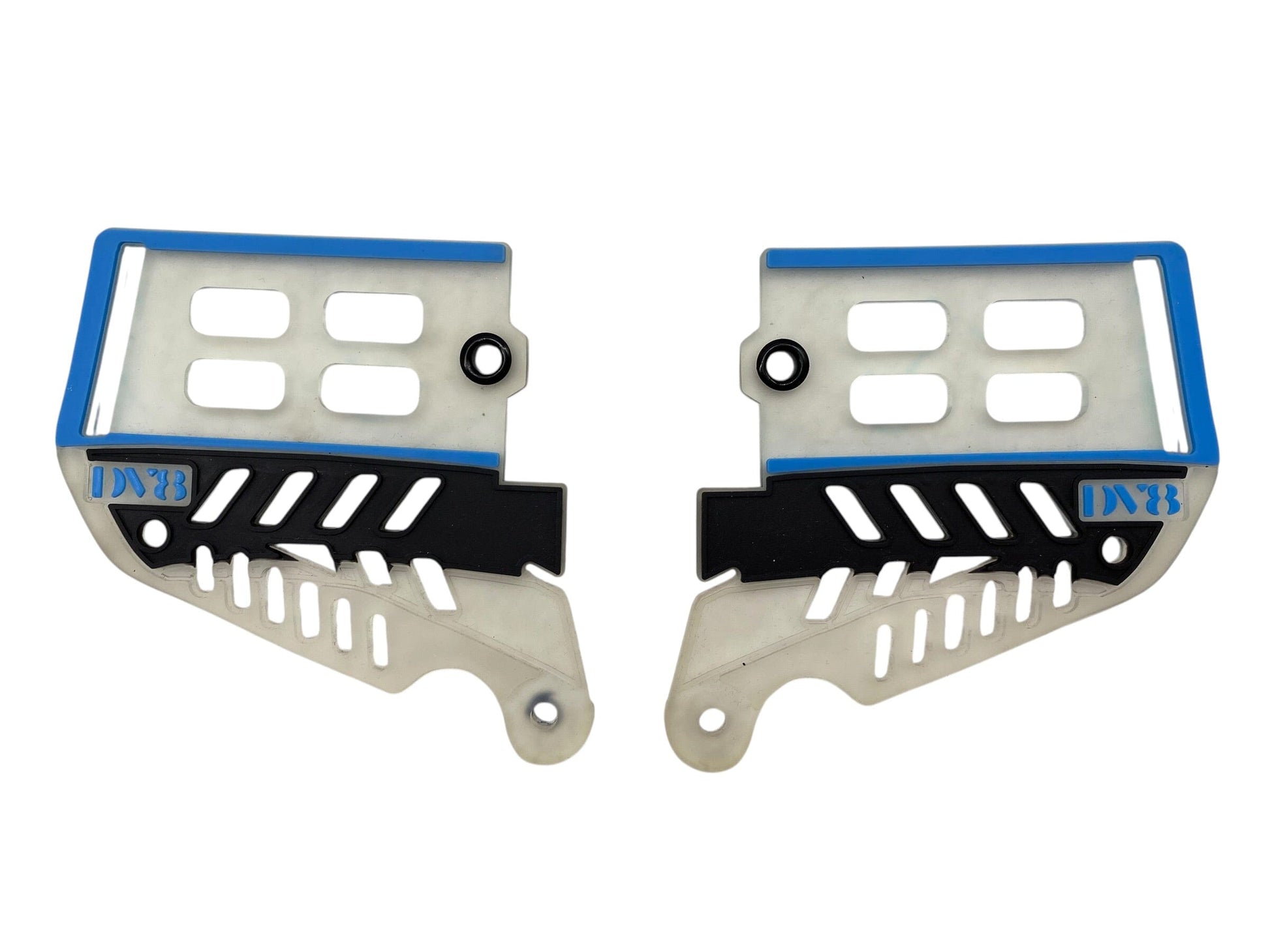 Used DV8 Notch V2 Ears for JT Proflex - Blue/Clear/Black Paintball Gun from CPXBrosPaintball Buy/Sell/Trade Paintball Markers, New Paintball Guns, Paintball Hoppers, Paintball Masks, and Hormesis Headbands