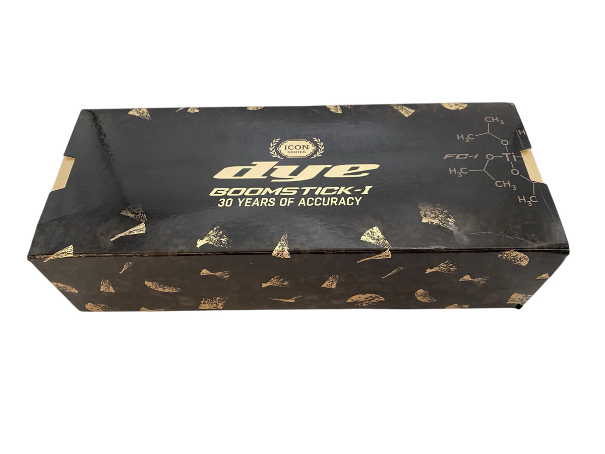 Used Dye BOOMSTICK-I TITANIUM GOLD EDITION ICON SERIES- LIMITED GLOBAL RELEASE, 300 SETS Paintball Gun from CPXBrosPaintball Buy/Sell/Trade Paintball Markers, New Paintball Guns, Paintball Hoppers, Paintball Masks, and Hormesis Headbands