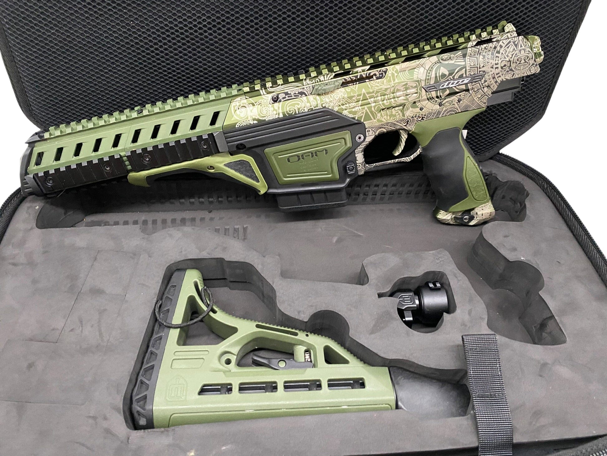Used Dye DAM Olive/Black Paintball Gun Paintball Gun from CPXBrosPaintball Buy/Sell/Trade Paintball Markers, New Paintball Guns, Paintball Hoppers, Paintball Masks, and Hormesis Headbands