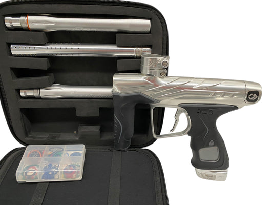 Used Dye DLS Paintball Gun Silver Paintball Gun from CPXBrosPaintball Buy/Sell/Trade Paintball Markers, New Paintball Guns, Paintball Hoppers, Paintball Masks, and Hormesis Headbands