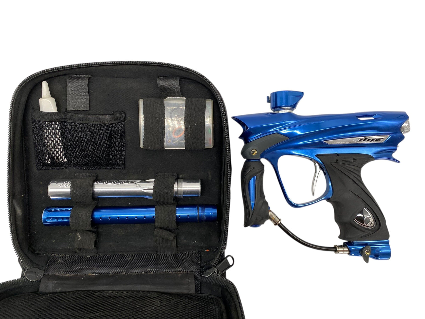 Used Dye Dm 13 Paintball Gun Blue/Silver Paintball Gun from CPXBrosPaintball Buy/Sell/Trade Paintball Markers, New Paintball Guns, Paintball Hoppers, Paintball Masks, and Hormesis Headbands