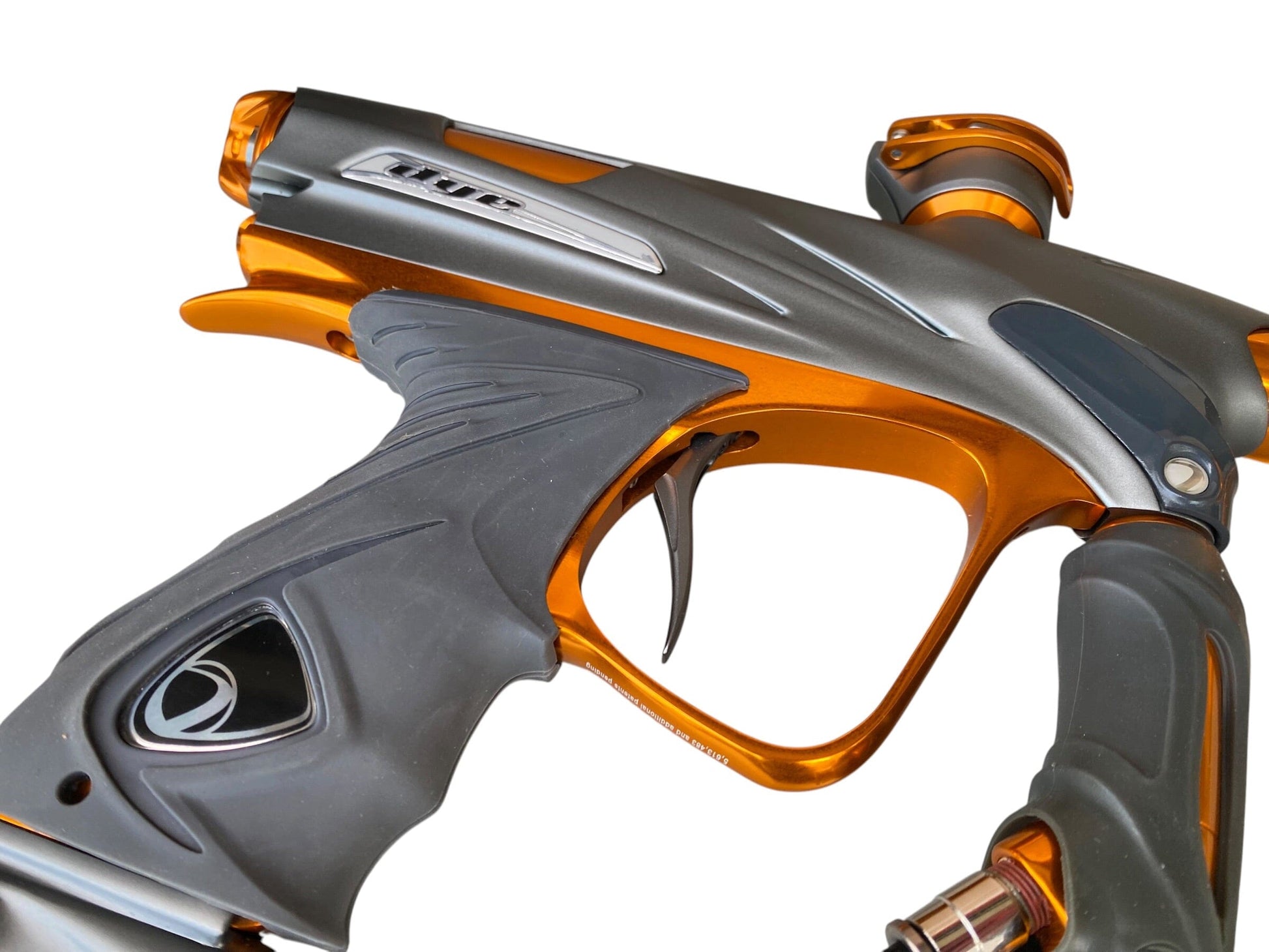 Used DYE DM12 Grey/Orange Paintball Gun Paintball Gun from CPXBrosPaintball Buy/Sell/Trade Paintball Markers, New Paintball Guns, Paintball Hoppers, Paintball Masks, and Hormesis Headbands