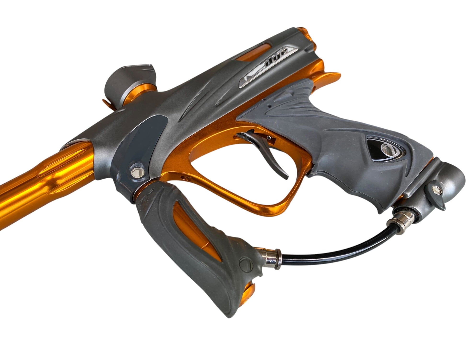 Used DYE DM12 Grey/Orange Paintball Gun Paintball Gun from CPXBrosPaintball Buy/Sell/Trade Paintball Markers, New Paintball Guns, Paintball Hoppers, Paintball Masks, and Hormesis Headbands