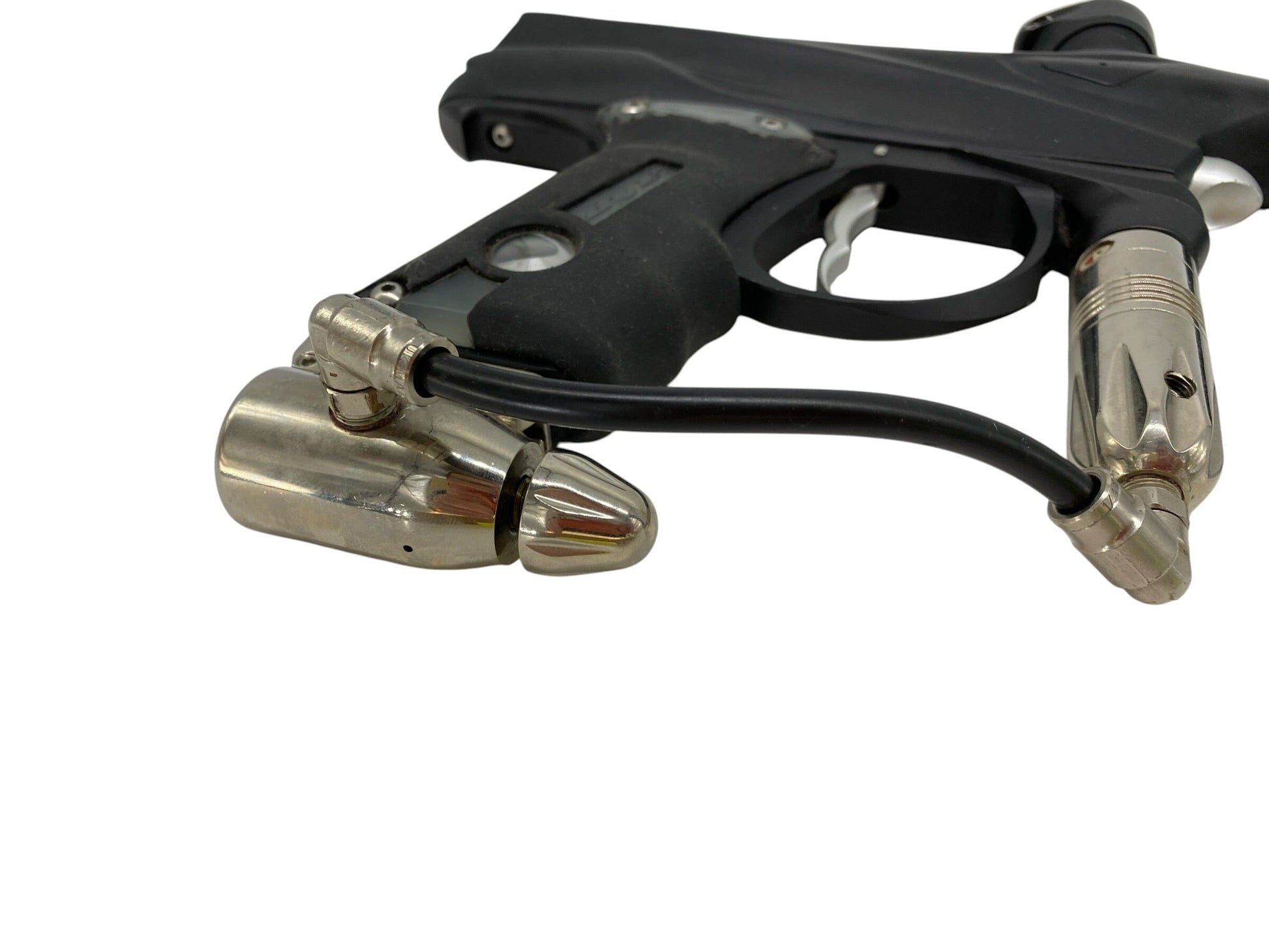 Used DYE DM4 Black/Silver Paintball Gun Paintball Gun from CPXBrosPaintball Buy/Sell/Trade Paintball Markers, New Paintball Guns, Paintball Hoppers, Paintball Masks, and Hormesis Headbands