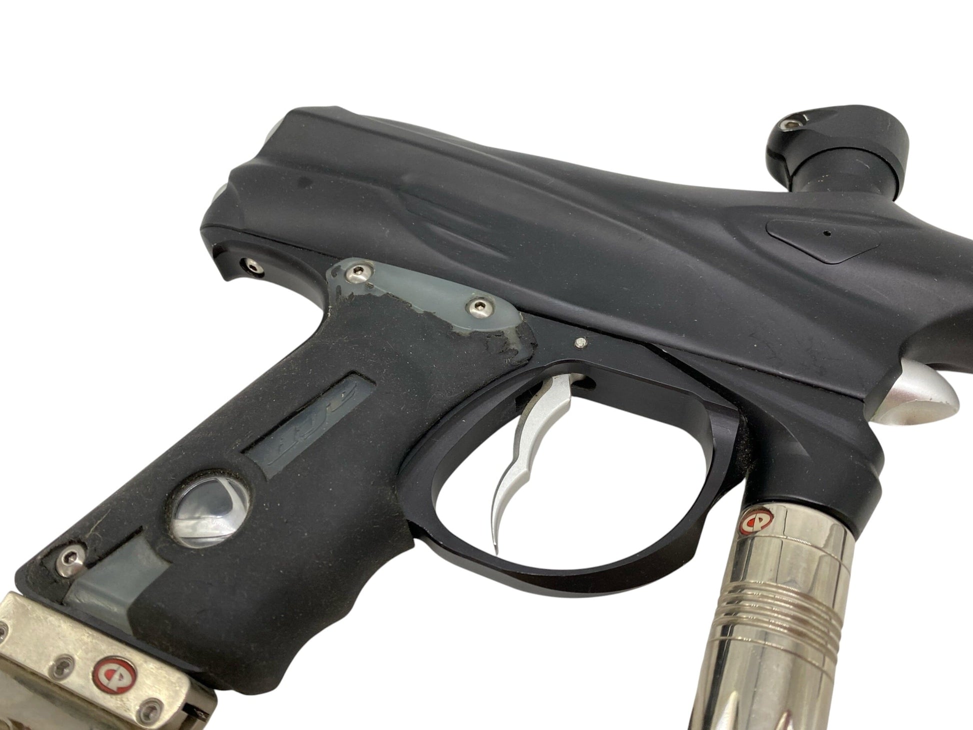 Used DYE DM4 Black/Silver Paintball Gun Paintball Gun from CPXBrosPaintball Buy/Sell/Trade Paintball Markers, New Paintball Guns, Paintball Hoppers, Paintball Masks, and Hormesis Headbands