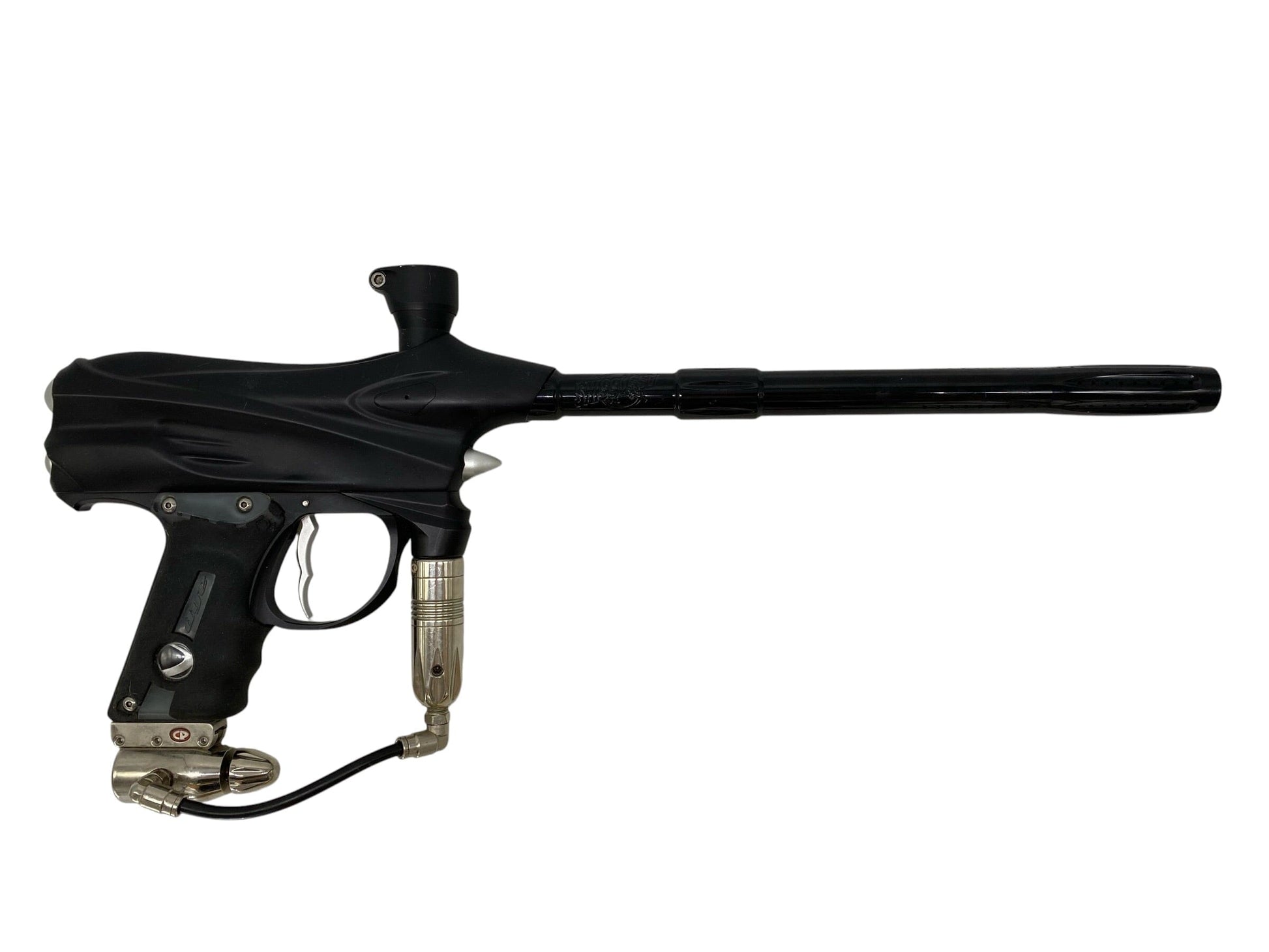 Used DYE DM4 Black/Silver Paintball Gun Paintball Gun from CPXBrosPaintball Buy/Sell/Trade Paintball Markers, New Paintball Guns, Paintball Hoppers, Paintball Masks, and Hormesis Headbands