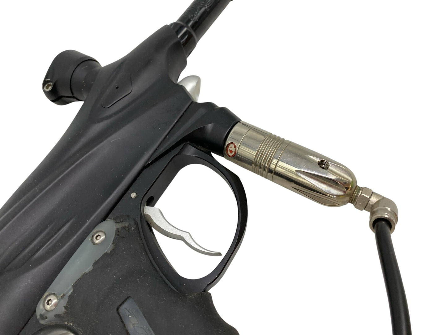 Used DYE DM4 Black/Silver Paintball Gun Paintball Gun from CPXBrosPaintball Buy/Sell/Trade Paintball Markers, New Paintball Guns, Paintball Hoppers, Paintball Masks, and Hormesis Headbands