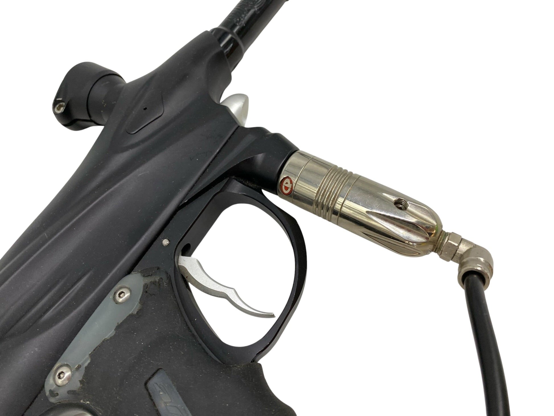 Used DYE DM4 Black/Silver Paintball Gun Paintball Gun from CPXBrosPaintball Buy/Sell/Trade Paintball Markers, New Paintball Guns, Paintball Hoppers, Paintball Masks, and Hormesis Headbands