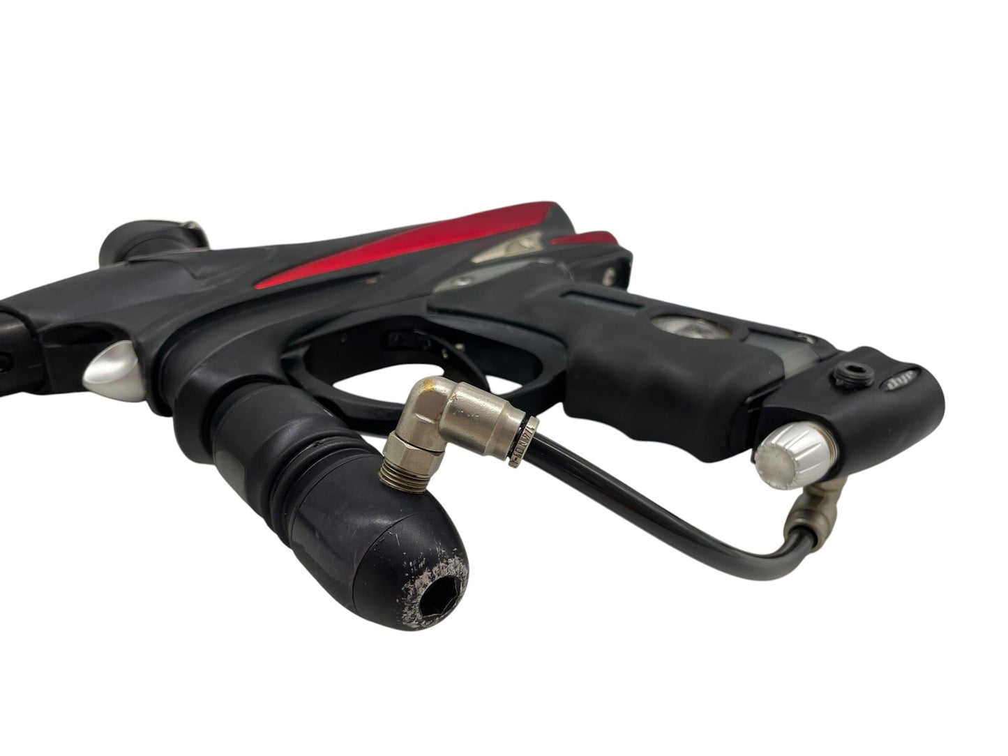 Used DYE DMC Black/Red Paintball Gun Paintball Gun from CPXBrosPaintball Buy/Sell/Trade Paintball Markers, New Paintball Guns, Paintball Hoppers, Paintball Masks, and Hormesis Headbands