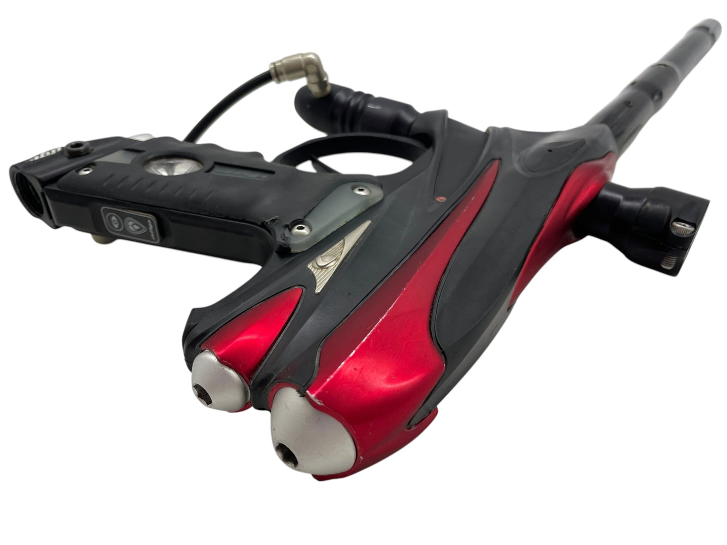 Used DYE DMC Black/Red Paintball Gun Paintball Gun from CPXBrosPaintball Buy/Sell/Trade Paintball Markers, New Paintball Guns, Paintball Hoppers, Paintball Masks, and Hormesis Headbands
