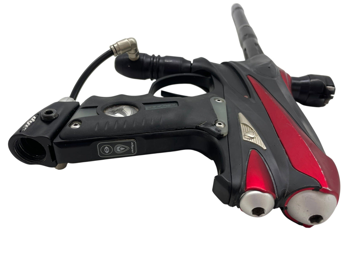 Used DYE DMC Black/Red Paintball Gun Paintball Gun from CPXBrosPaintball Buy/Sell/Trade Paintball Markers, New Paintball Guns, Paintball Hoppers, Paintball Masks, and Hormesis Headbands