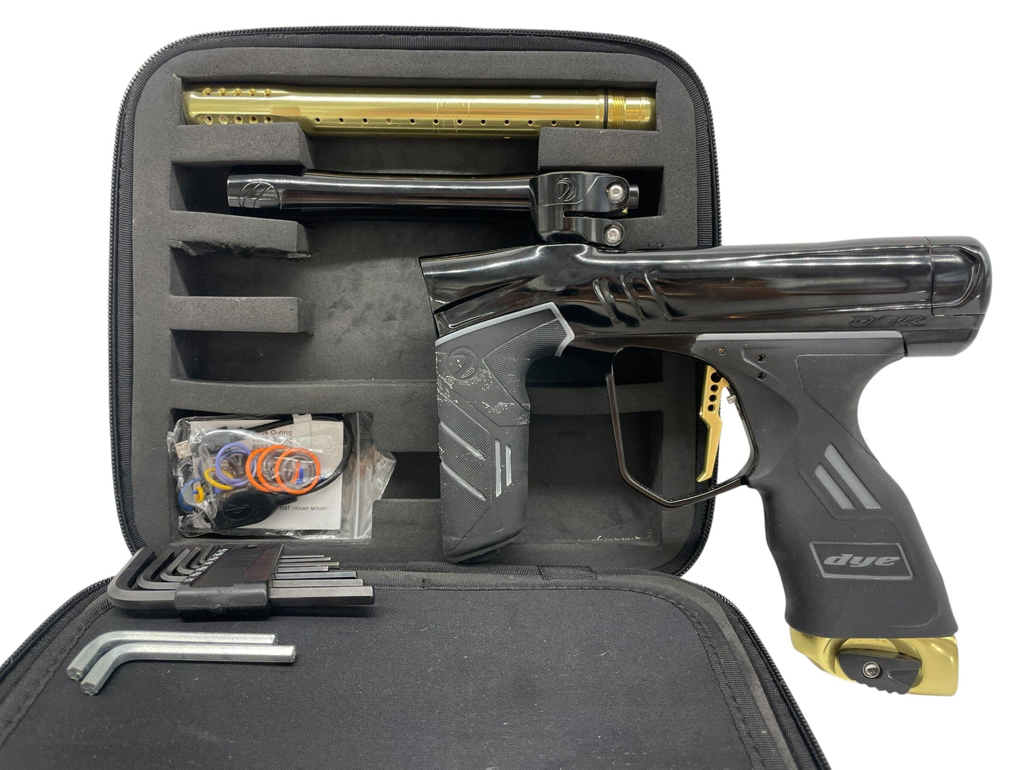 Used Dye Dsr+ Black/Gold Paintball Gun Paintball Gun from CPXBrosPaintball Buy/Sell/Trade Paintball Markers, New Paintball Guns, Paintball Hoppers, Paintball Masks, and Hormesis Headbands