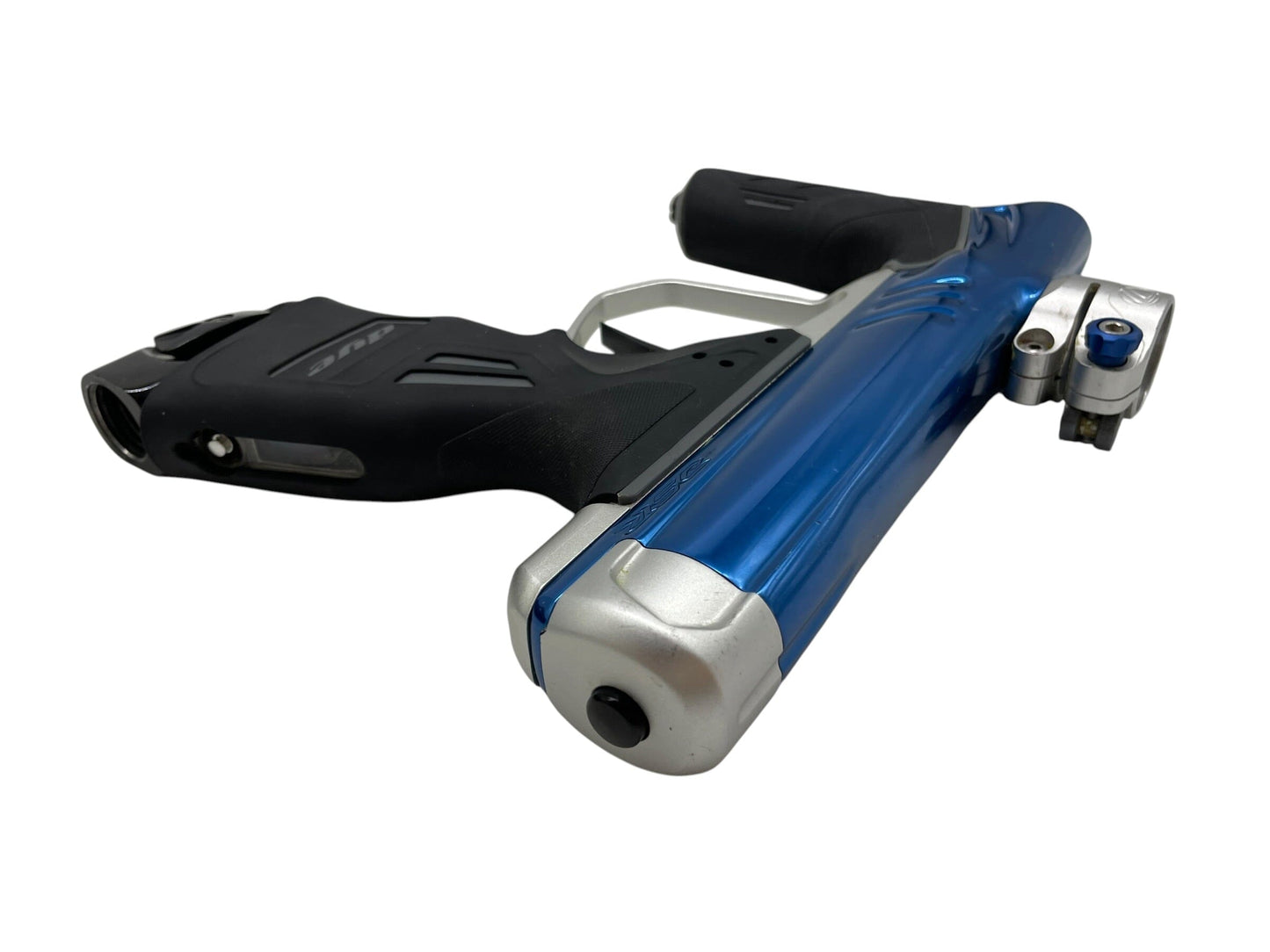 Used Dye Dsr+ Blue/Silver Paintball Gun W/ IM PRO KIT Paintball Gun from CPXBrosPaintball Buy/Sell/Trade Paintball Markers, New Paintball Guns, Paintball Hoppers, Paintball Masks, and Hormesis Headbands