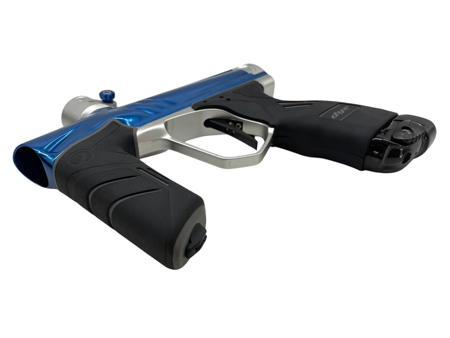 Used Dye Dsr+ Blue/Silver Paintball Gun W/ IM PRO KIT Paintball Gun from CPXBrosPaintball Buy/Sell/Trade Paintball Markers, New Paintball Guns, Paintball Hoppers, Paintball Masks, and Hormesis Headbands