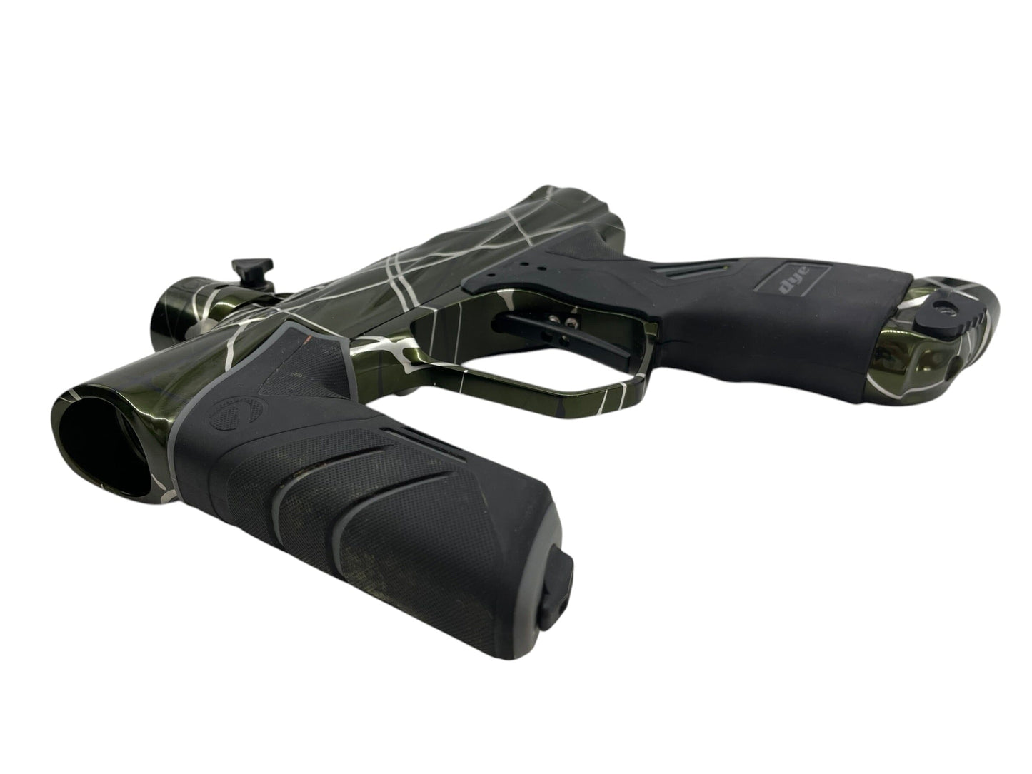 Used Dye Dsr DARK Pewter V1 Green/Clear Splash W/ Matching Mech Frame Paintball Gun from CPXBrosPaintball Buy/Sell/Trade Paintball Markers, New Paintball Guns, Paintball Hoppers, Paintball Masks, and Hormesis Headbands