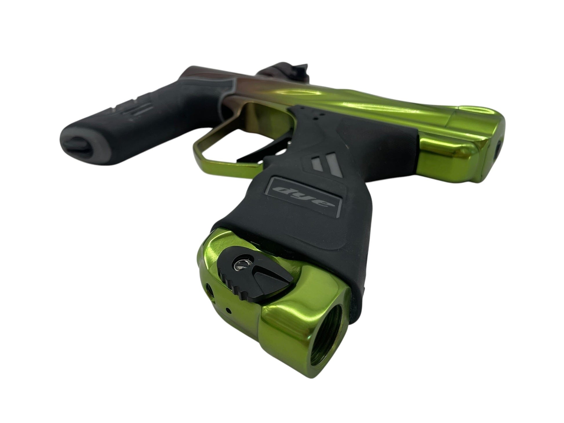 Used Dye Dsr DARK V2 Gloss Green to Brown Fade Paintball Gun Paintball Gun from CPXBrosPaintball Buy/Sell/Trade Paintball Markers, New Paintball Guns, Paintball Hoppers, Paintball Masks, and Hormesis Headbands