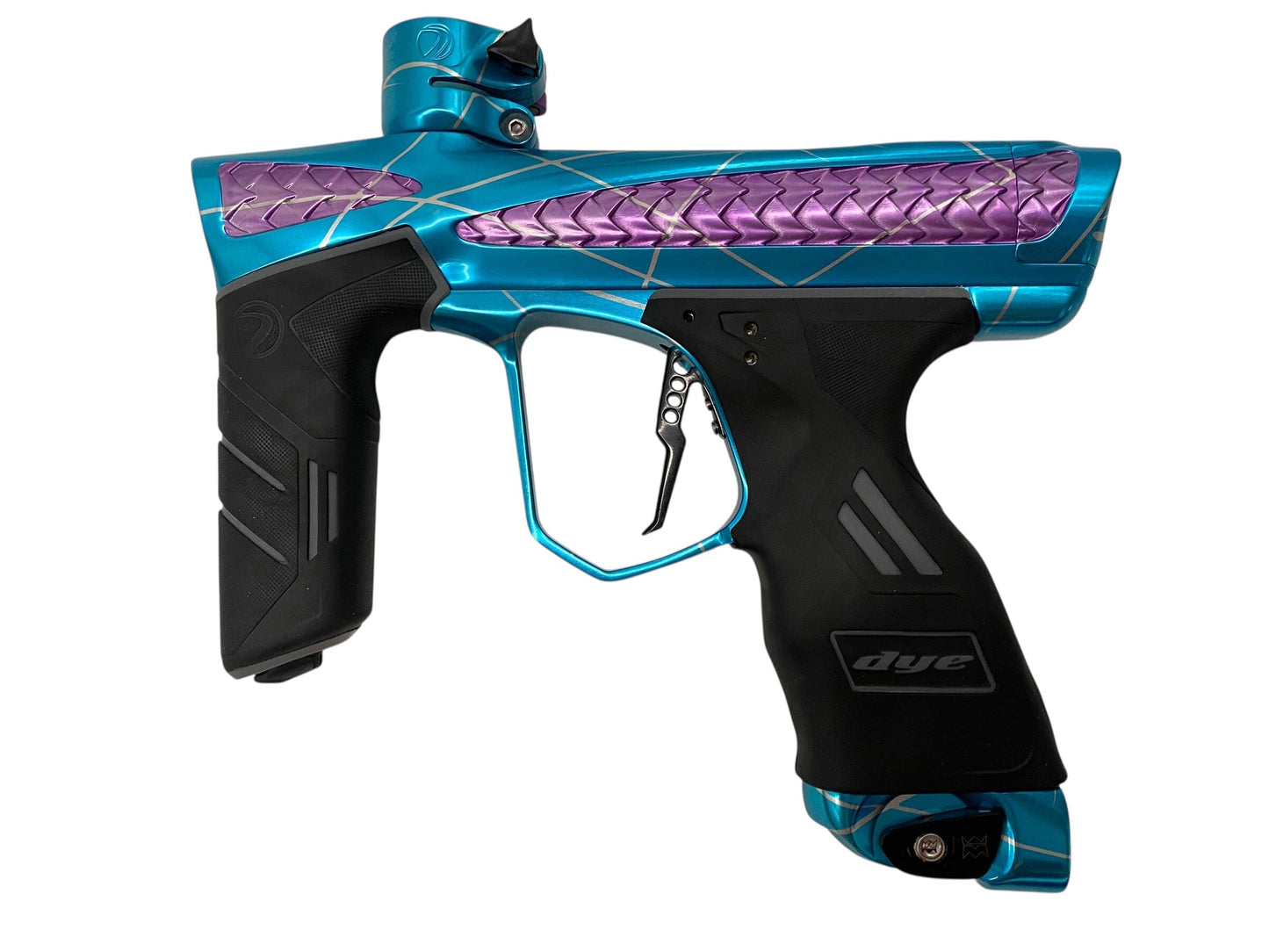 Used Dye Dsr+ Freeflow Trix Paintball Gun with Method Bolt Blue/Purple Paintball Gun from CPXBrosPaintball Buy/Sell/Trade Paintball Markers, New Paintball Guns, Paintball Hoppers, Paintball Masks, and Hormesis Headbands