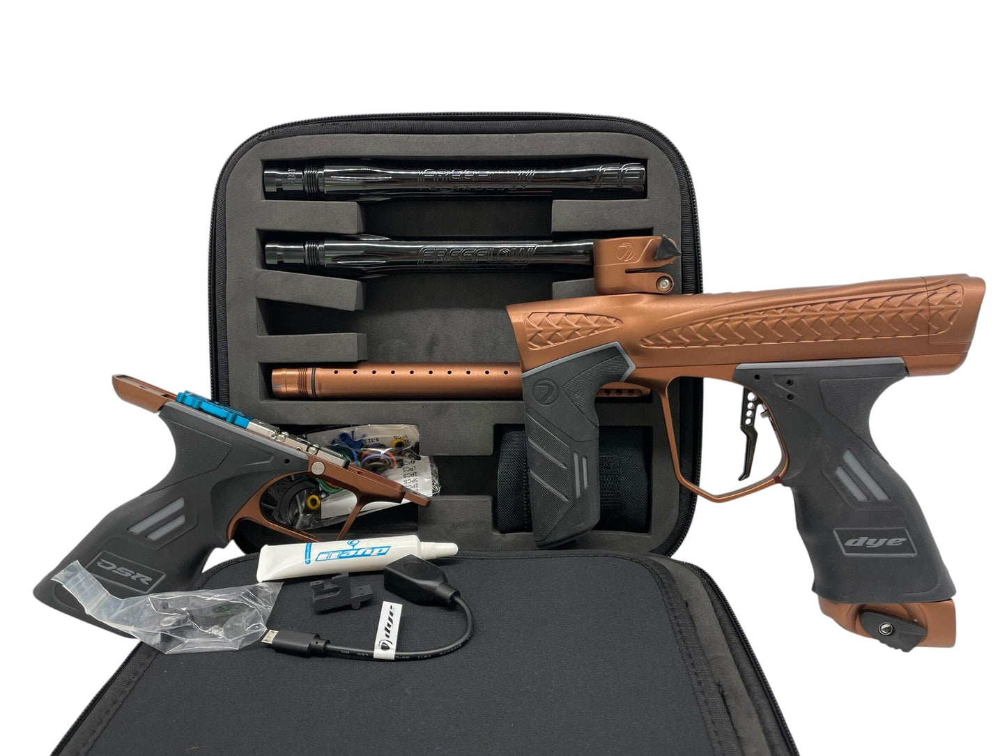 Used Dye Dsr+ FREEFLOW Trix W/ Matching Mech Frame Doo Doo Brown Paintball Gun Paintball Gun from CPXBrosPaintball Buy/Sell/Trade Paintball Markers, New Paintball Guns, Paintball Hoppers, Paintball Masks, and Hormesis Headbands