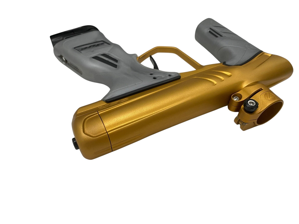 Used Dye Dsr+ Gold + Matching Mech Frame Paintball Gun Paintball Gun from CPXBrosPaintball Buy/Sell/Trade Paintball Markers, New Paintball Guns, Paintball Hoppers, Paintball Masks, and Hormesis Headbands