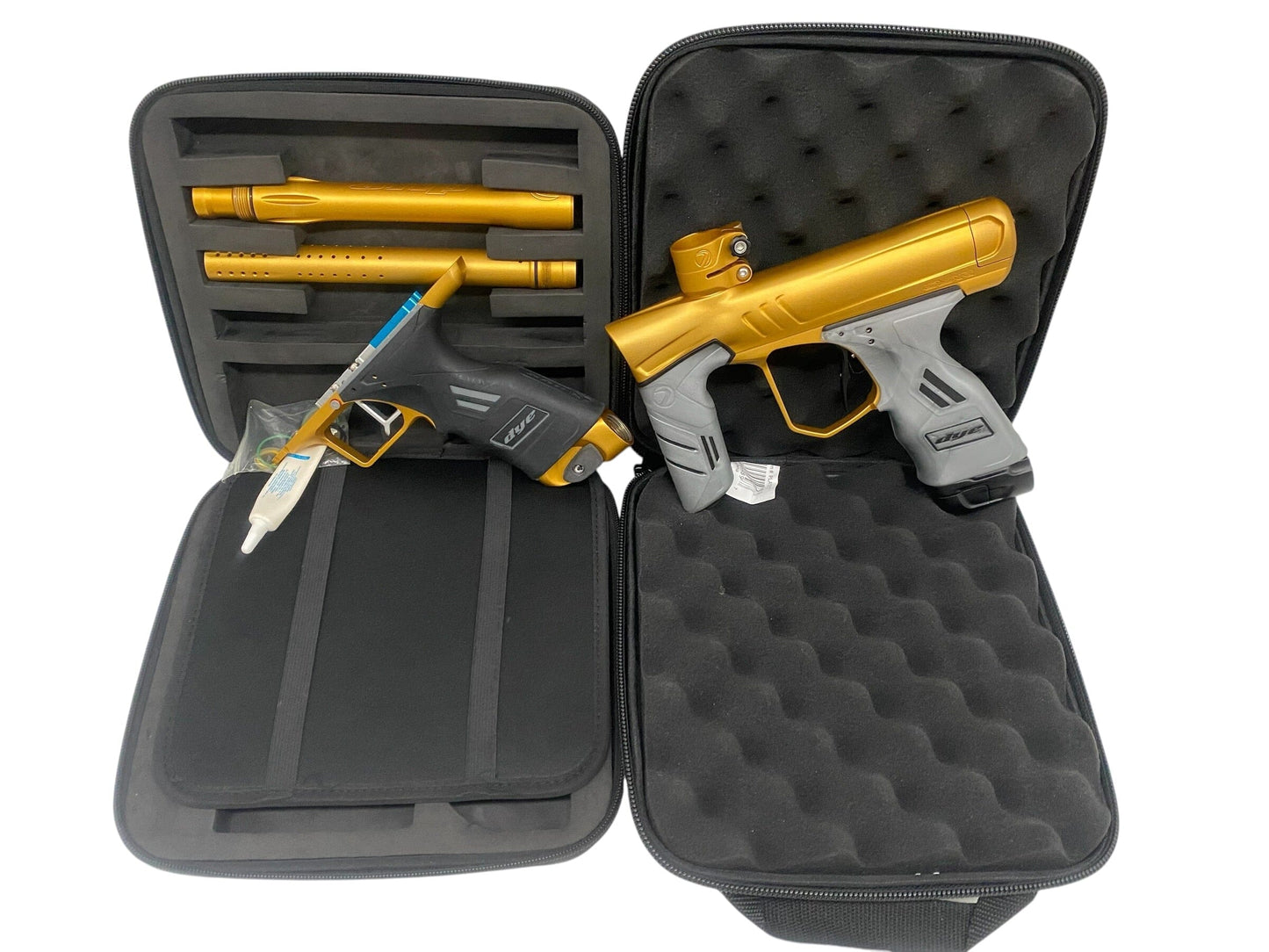 Used Dye Dsr+ Gold + Matching Mech Frame Paintball Gun Paintball Gun from CPXBrosPaintball Buy/Sell/Trade Paintball Markers, New Paintball Guns, Paintball Hoppers, Paintball Masks, and Hormesis Headbands